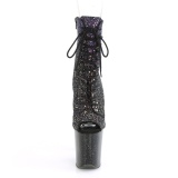 Glitter 20 cm FLAMINGO-1021OMBG peep toe exotic pole dance stiefeletten