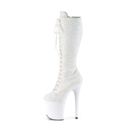 Glitter 20 cm FLAMINGO-2020MG-2-2 schnrstiefel high heels - extreme plateaustiefel