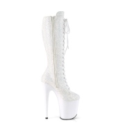 Glitter 20 cm FLAMINGO-2020MG-2-2 schnrstiefel high heels - extreme plateaustiefel