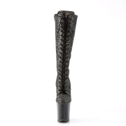 Glitter 20 cm FLAMINGO-2020MG schnrstiefel high heels - extreme plateaustiefel