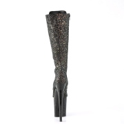 Glitter 20 cm FLAMINGO-2020MG schnrstiefel high heels - extreme plateaustiefel