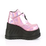 Glitter Vegan 12 cm STOMP-15 lolita wedge stiefeletten plateau