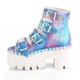 Glitter Vegan 9 cm ASHES-70 lolita ankle boots platform block heels