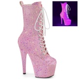 Glitter plateauboots damen 18 cm ADORE-1040IG neon boots high heels