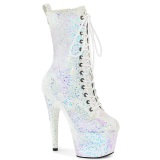 Glitter plateauboots damen 18 cm ADORE-1040IG opal boots high heels