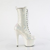Glitter plateauboots damen 18 cm ADORE-1040IG opal boots high heels