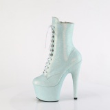 Glitter plateauboots damen 18 cm ADORE blaue boots high heels