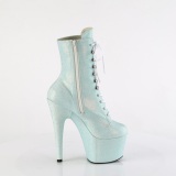 Glitter plateauboots damen 18 cm ADORE blaue boots high heels