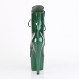 Glitter plateauboots damen 18 cm Smaragdgrün boots high heels