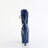 Glitter plateauboots damen 18 cm blaue boots high heels