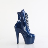 Glitter plateauboots damen 18 cm blaue boots high heels