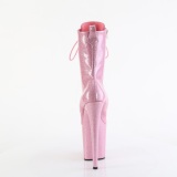 Glitter plateauboots damen 20 cm rosa boots high heels