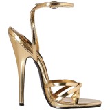 Gold 15 cm DOMINA-108 fetisch high heels schuhe