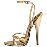 Gold 15 cm Devious DOMINA-108 Sandaletten mit high heels