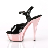 Gold 15 cm Pleaser KISS-209 Chrome Plateau High Heels