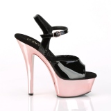 Gold 15 cm Pleaser KISS-209 Chrome Plateau High Heels