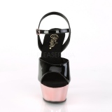 Gold 15 cm Pleaser KISS-209 Chrome Plateau High Heels