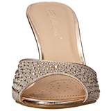 Gold 8,5 cm LUCY-01 glitter pantoletten schuhe damen