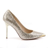 Gold Glitter 10 cm CLASSIQUE-20 spitze pumps mit stiletto absatz