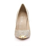 Gold Glitter 10 cm CLASSIQUE-20 spitze pumps mit stiletto absatz