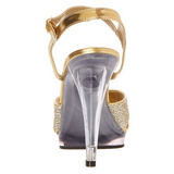 Gold Glitter 12 cm FLAIR-419G High Heel Sandaletten Damen