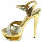 Gold Glitter 16,5 cm Pleaser ECLIPSE-619G High Heels Stilettos