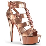 Gold Kunstleder 15 cm DELIGHT-658 pleaser schuhe high heels