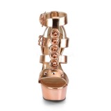 Gold Kunstleder 15 cm DELIGHT-658 pleaser schuhe high heels