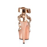 Gold Kunstleder 15 cm DELIGHT-658 pleaser schuhe high heels