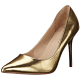 Gold Matt 10 cm CLASSIQUE-20 High Heels Pumps für Männer