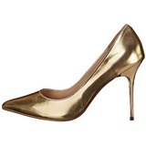 Gold Matte 10 cm CLASSIQUE-20 pointed toe stiletto pumps