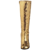 Gold Pailletten 8 cm SPECTACUL-300SQ Damenstiefel für Männer