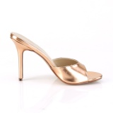 Gold Rose 10 cm CLASSIQUE-01 big size mules shoes