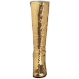 Gold Sequins 8 cm SPECTACUL-300SQ Women Knee Boots