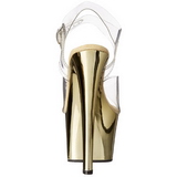 Gold Transparent 18 cm SKY-308 Plateau High Heels