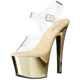 Gold Transparent 18 cm SKY-308 Plateau High Heels