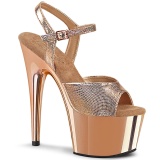 Gold chrome plateau 18 cm ADORE-709 pleaser high heels