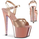 Gold chrome plateau 18 cm SKY-309TTG pleaser high heels
