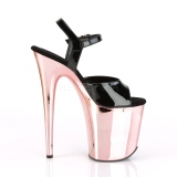Gold chrome platform 20 cm FLAMINGO-809 pleaser high heels shoes