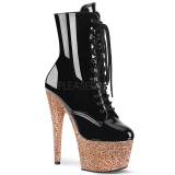 Gold glitter 18 cm Pleaser ADORE-1020LG Pole dancing ankle boots