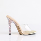 Golden mules 11,5 cm GALA-01DMM strass high heeled mules