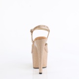 Goldene high heels 18 cm ADORE-709GP glitter plateau high heels