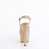 Goldene high heels 18 cm ADORE-709GP glitter plateau high heels