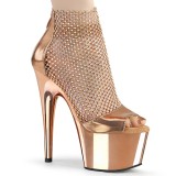 Goldene high heels 18 cm ADORE-765RM glitter plateau high heels