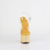 Goldene hologramm plateau 18 cm ADORE-708LQ pleaser high heels sandalen