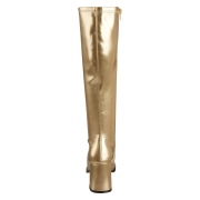 Goldene lackstiefel 7,5 cm GOGO-300 High Heels Damenstiefel für Männer