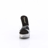 Grau 13 cm MARTINI-501 transparent high heels mules