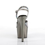 Grau 18 cm ADORE-709HGCH Hologramm plateau high heels