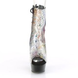 Grau transparent 15 cm DELIGHT-1018SP exotic pole dance stiefeletten