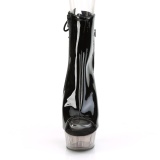 Grau transparent 15 cm DELIGHT-1018T exotic pole dance stiefeletten